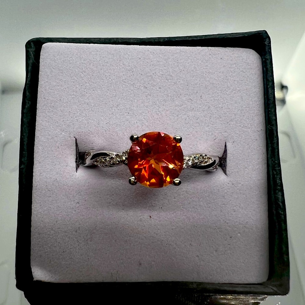 💎Adjustable Sterling Silver .925 Ring Azotic Twilight Topaz